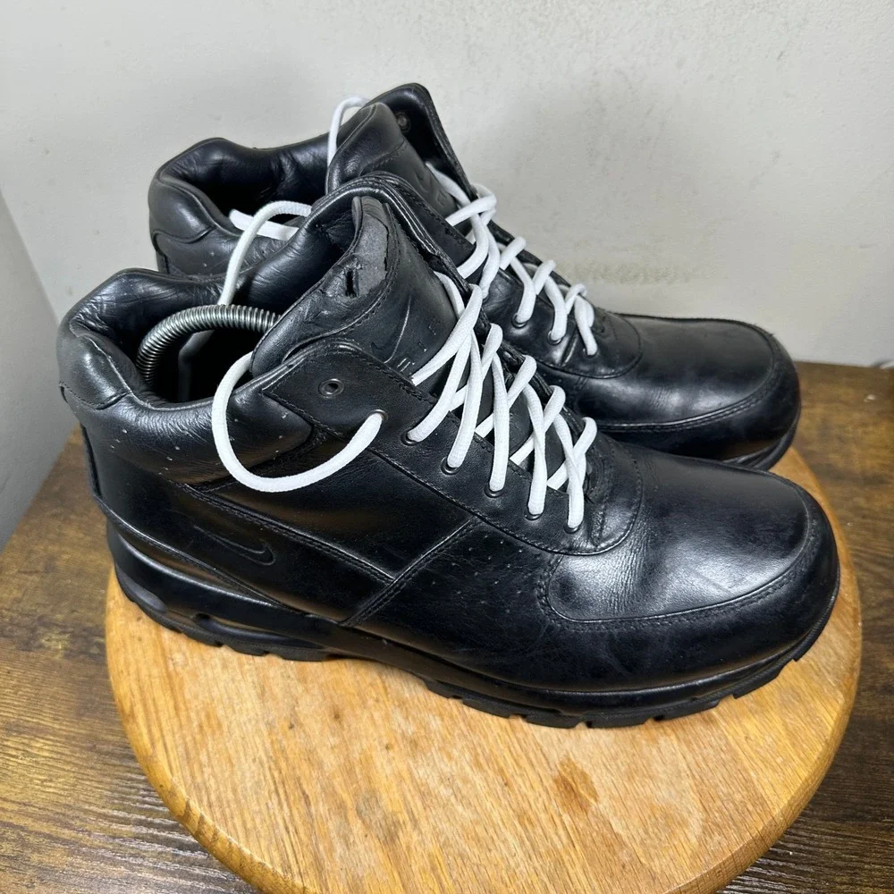 Nike ACG Air Max Goadome Black Leather Waterproof Boots Mens 13 865031-009